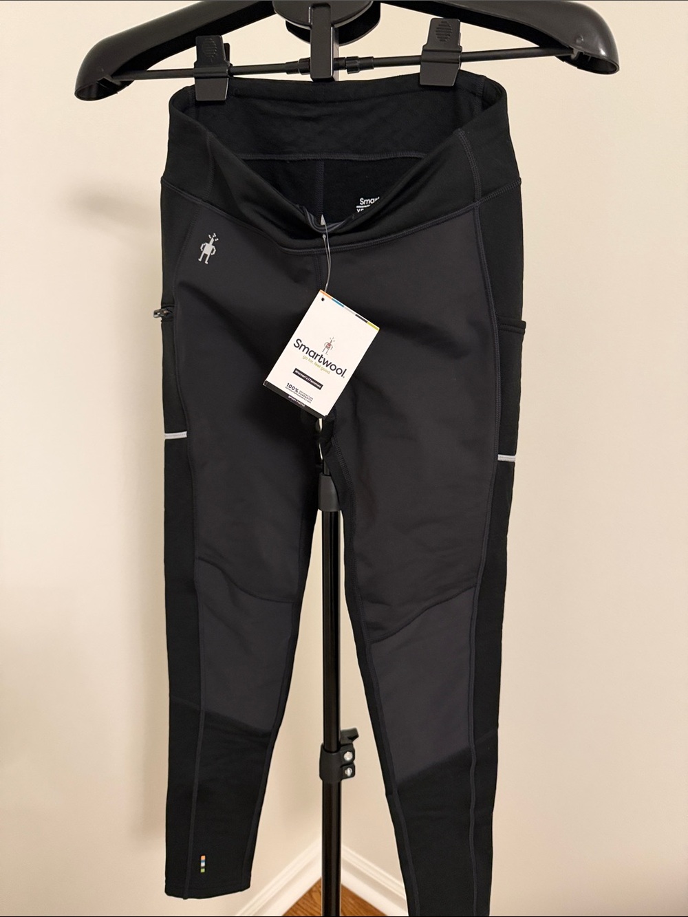 Smartwool Woman’s Black Performance Leggings with Reflective Accents